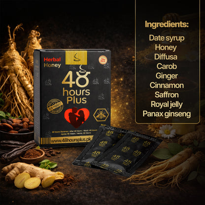 48 Hours Plus | Ginseng Herbal Honey Sachets