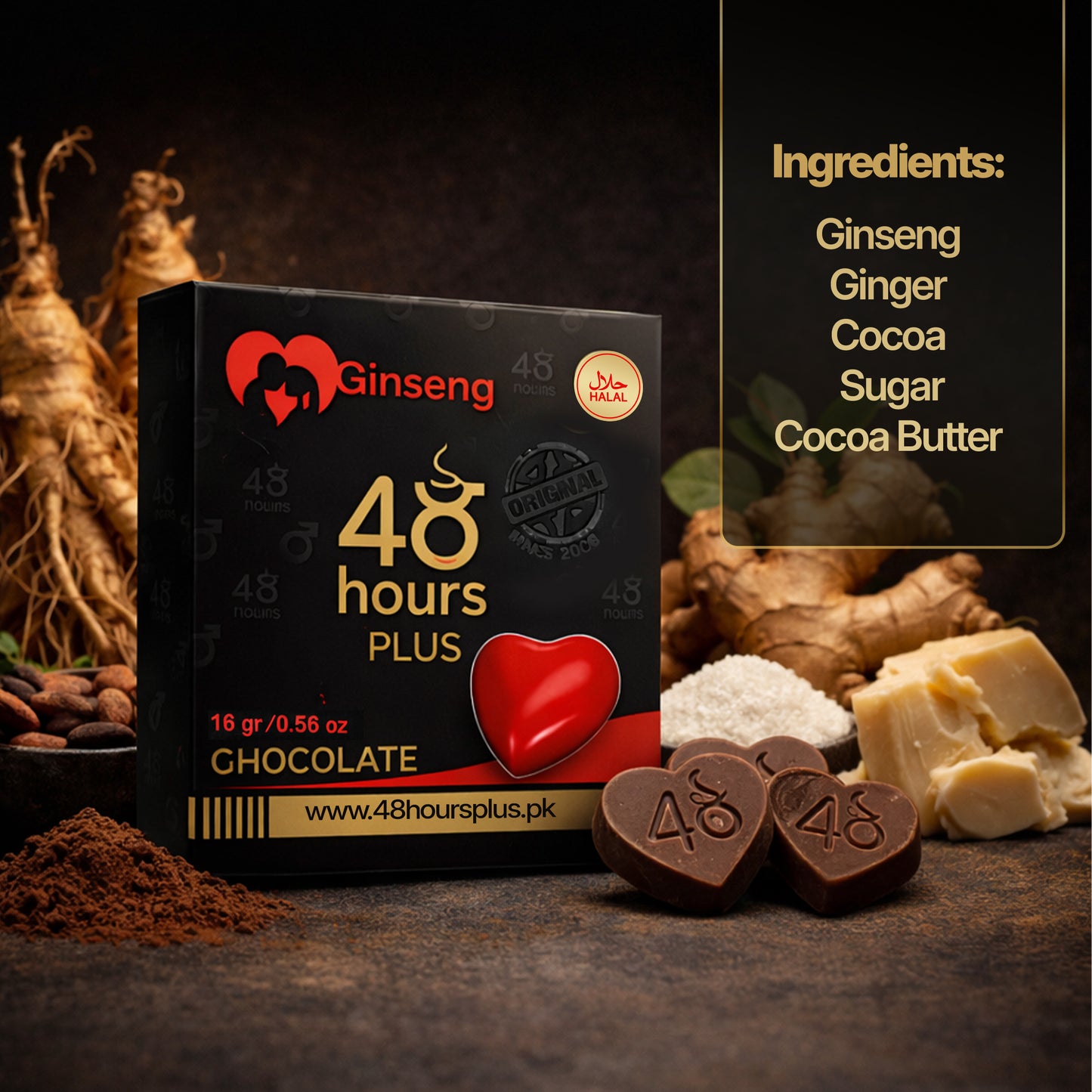 48 Hours Plus | Ginseng Chocolate