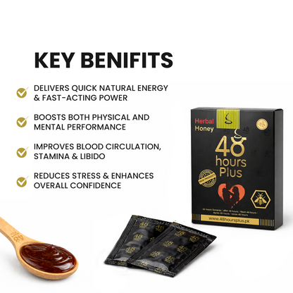 48 Hours Plus | Ginseng Herbal Honey – 40g Box (4 Sachets)