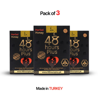48 Hours Plus | Ginseng Herbal Honey Sachets - 3 Pack