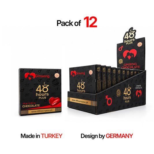 48 Hours Plus | Ginseng Chocolate - 12 Pack